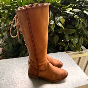Genuine Leather Italian Tall Boots Size 7